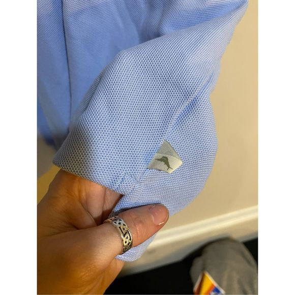 Tommy Bahama IslandZone Emfielder 2.0 Polo Shirt - Light Sky Hthr, Sz XL, MP $99 - Picture 4 of 13